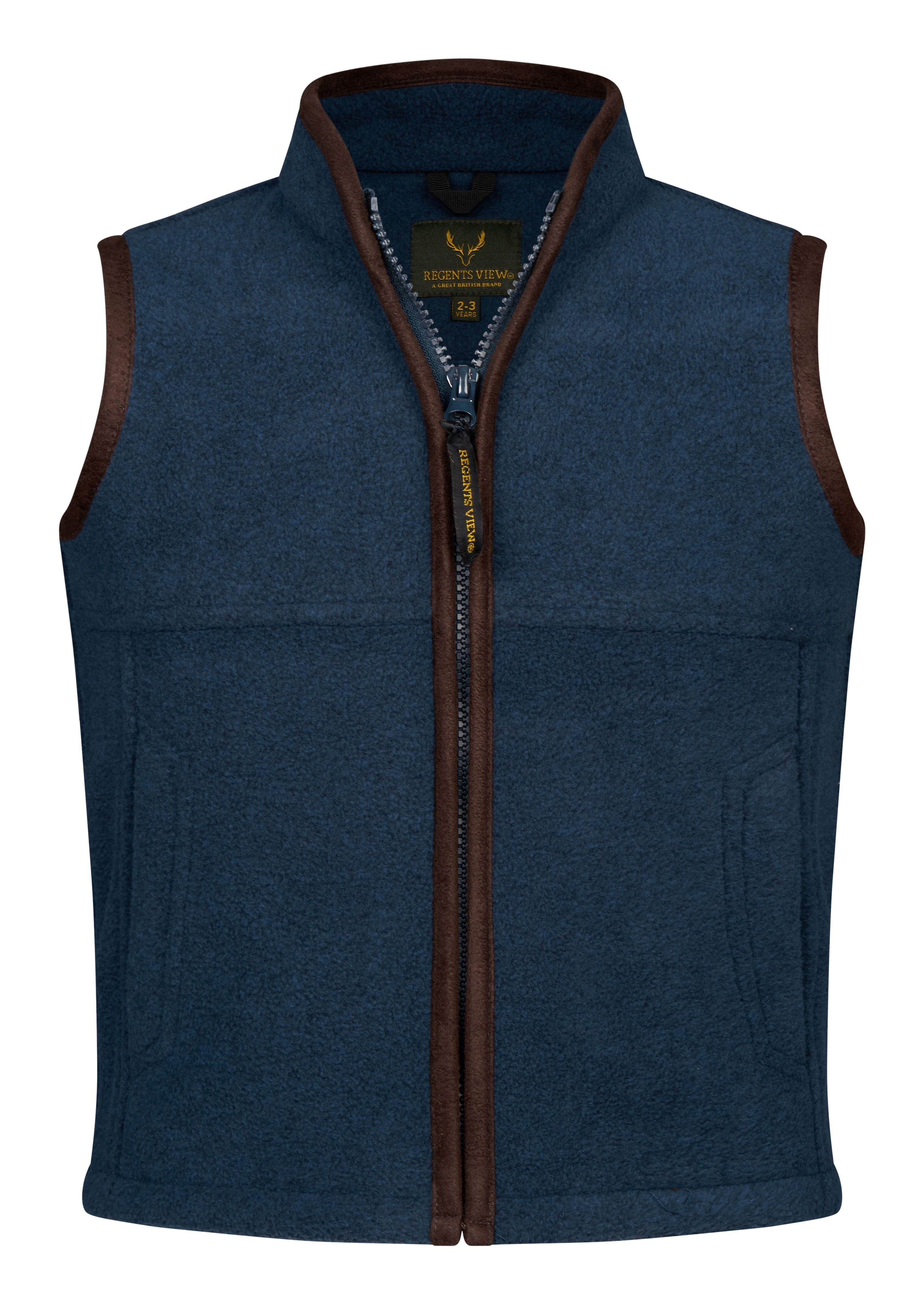 Regents View Childrens Fleece Gilet - Denim
