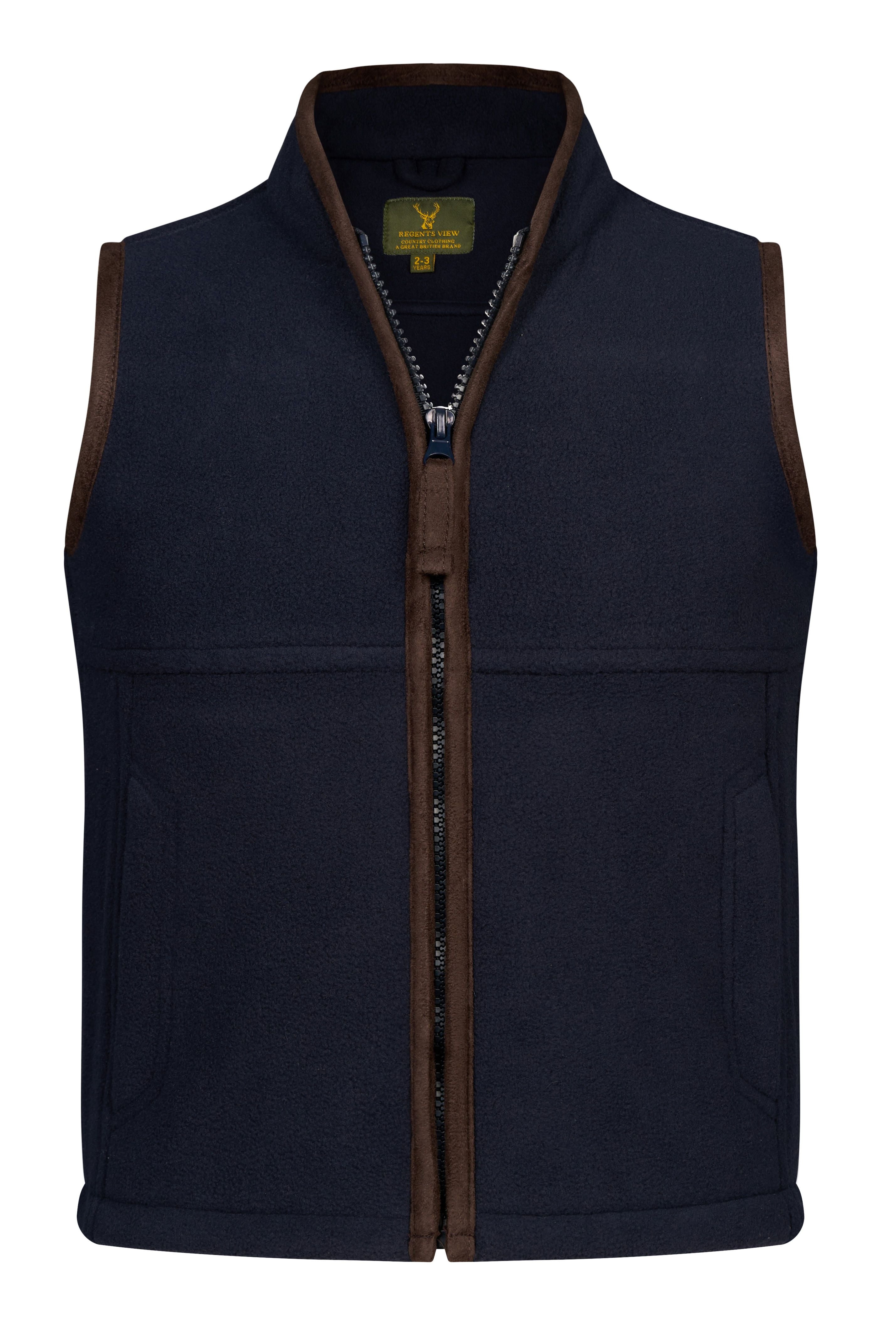 Regents View Childrens Fleece Gilet - Navy