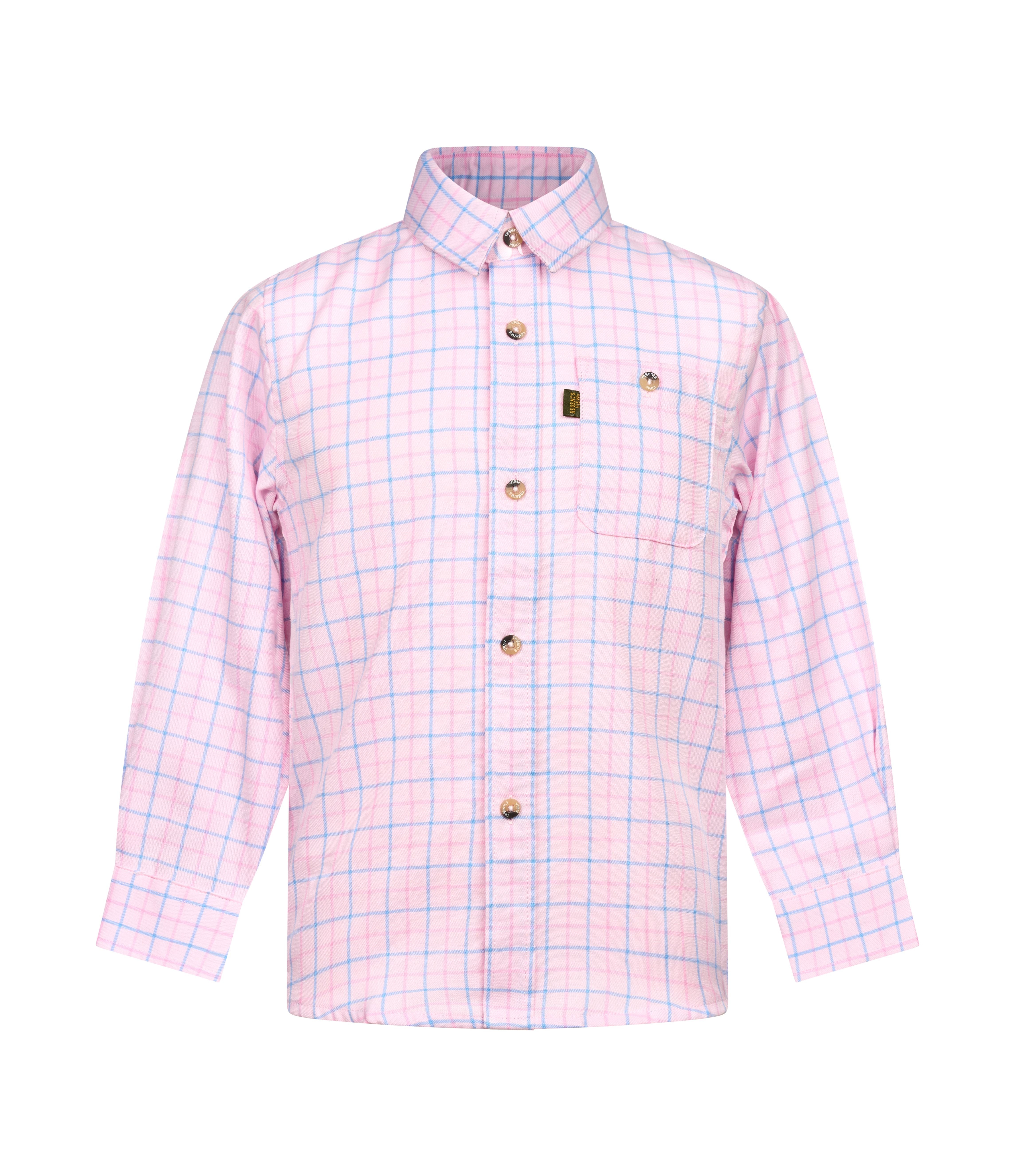 Regents View Childrens Tattersall Check Shirt - SH48-Pink