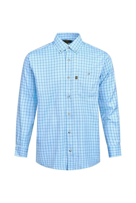 Regents View Men Tattersall Long Sleeve Shirt - SH50 Blue
