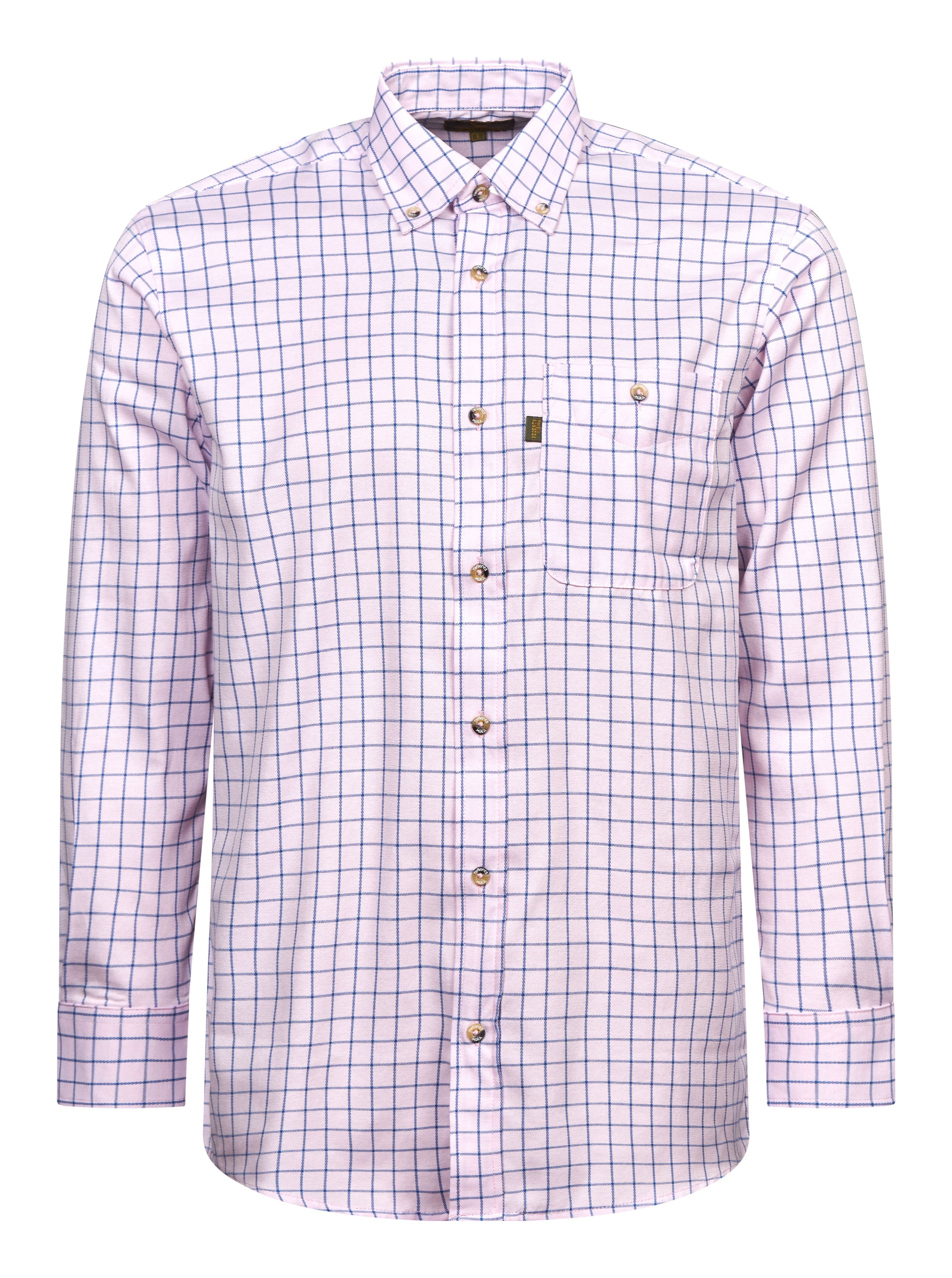Regents View Men Tattersall Long Sleeve Shirt - SH51 Pink