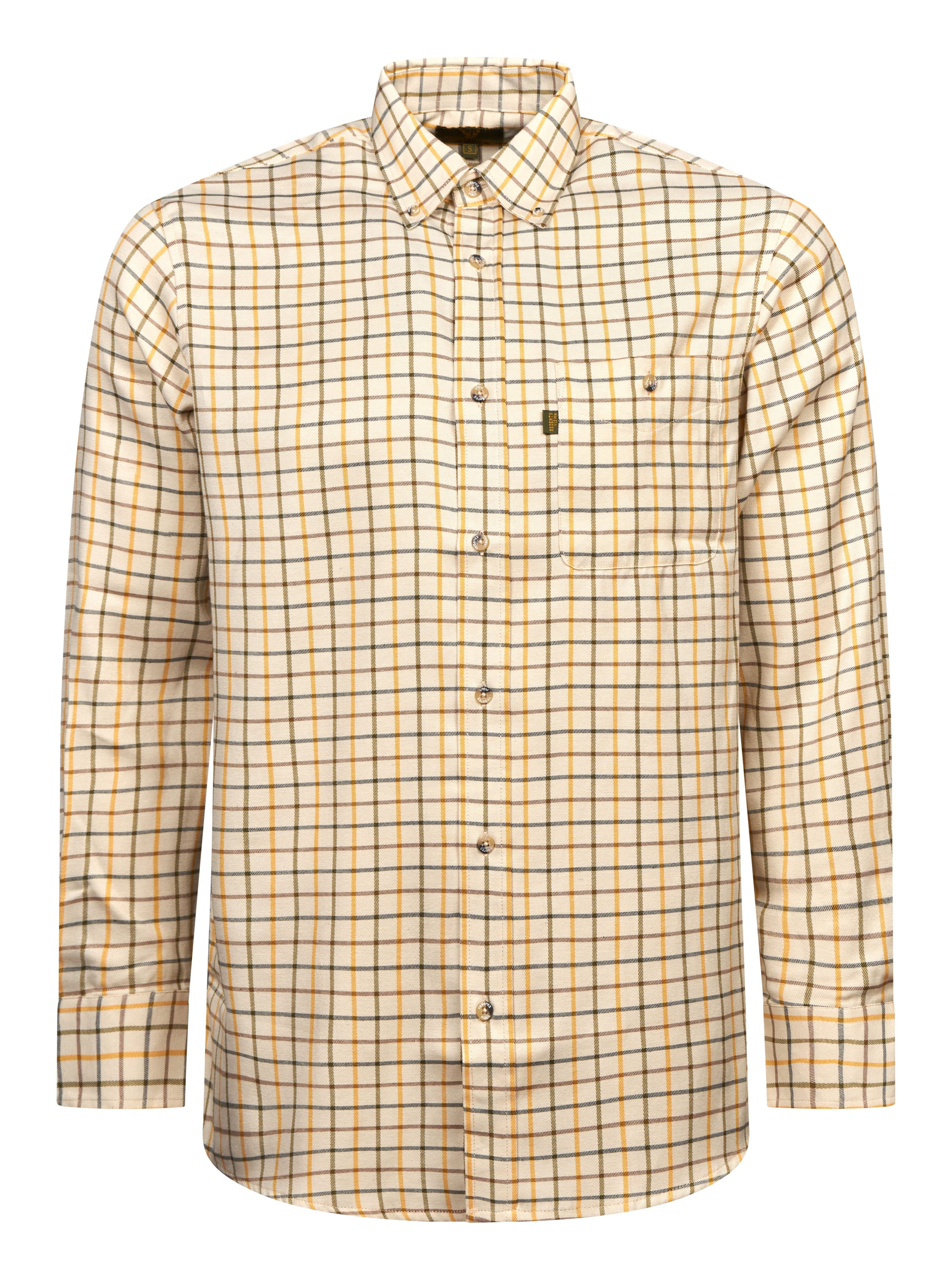 Regents View Men Tattersall Long Sleeve Shirt - SH42 Brown