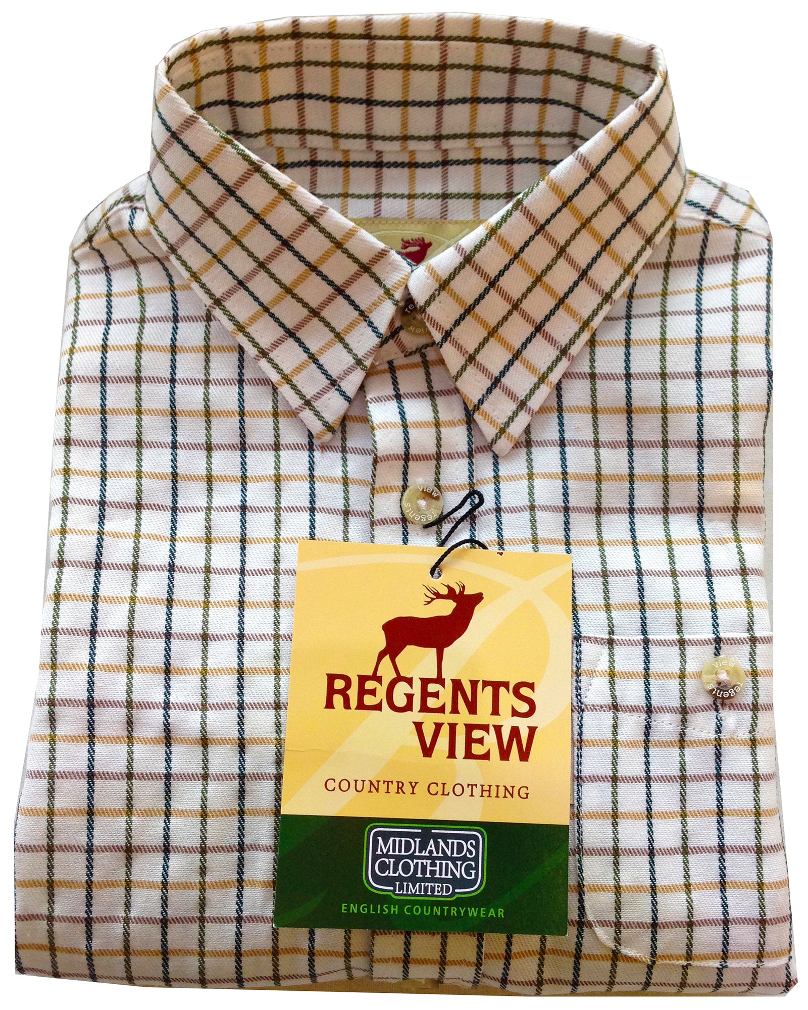 Regents View Childrens Tattersall Check Shirt - SH1-1 Green