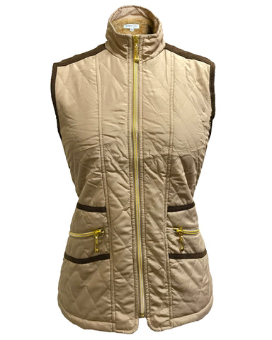 Quilted Multi-Pocket Water Resistant button Bodywarmer Gilet - White