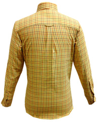 Regents View Men Tattersall Long Sleeve Shirt - Yellow SH39