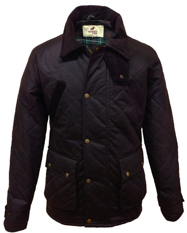 Regents View Waxed Cotton Stockman / Drover Long Coat - Black