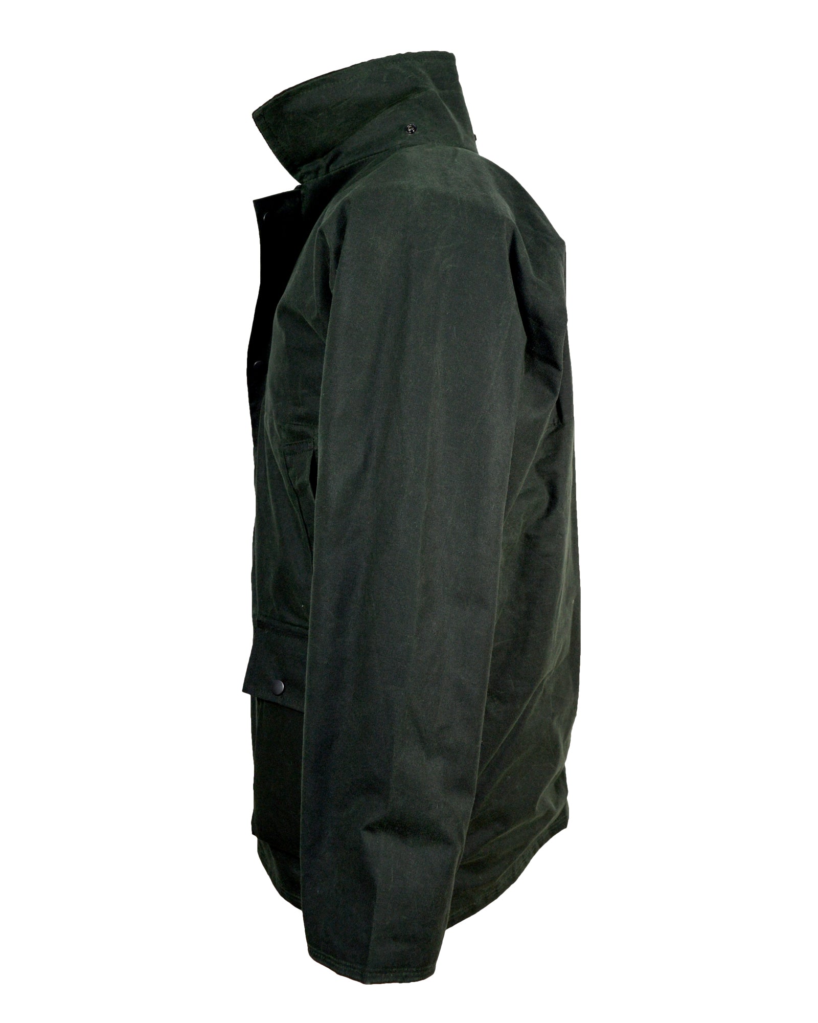 Regents View Padded Waxed Cotton Jacket - Olive