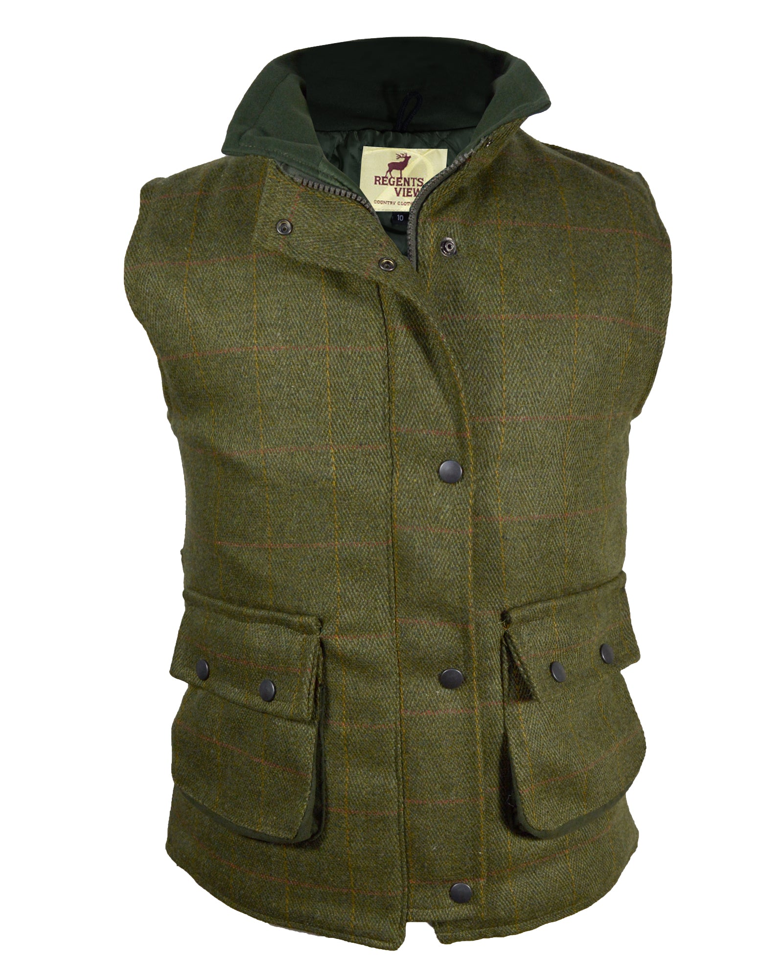 Regents View Womens Tweed Bodywarmer - Dark Tweed