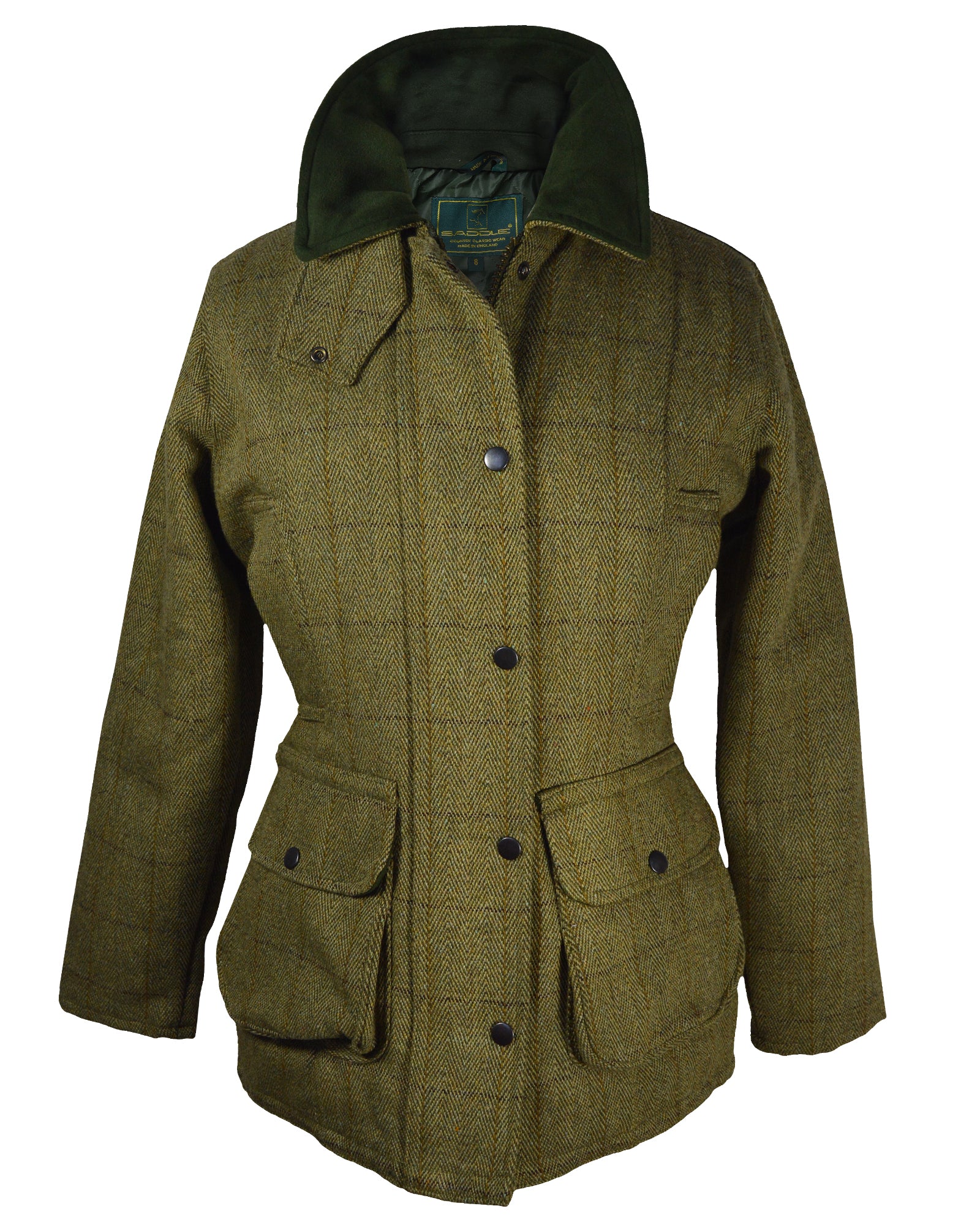Regents View Women Premium Tweed Jacket-Light Sage