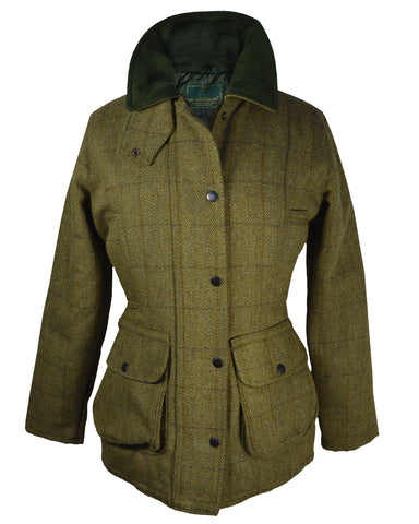 Regents View Padded Waxed Cotton Jacket - Olive