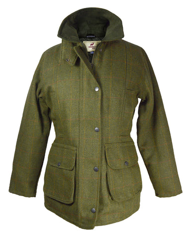 Regents View Padded Waxed Cotton Jacket - Olive