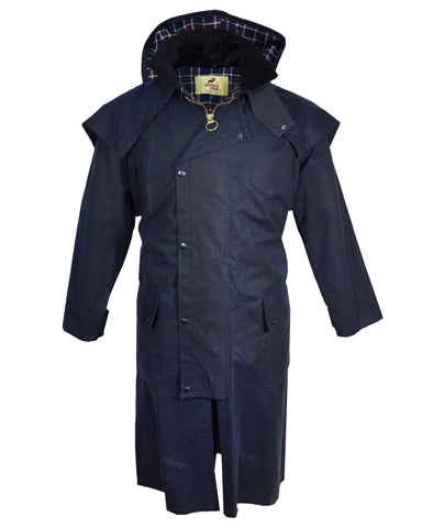 Men 3/4 Length Trench Raincoat - Beige