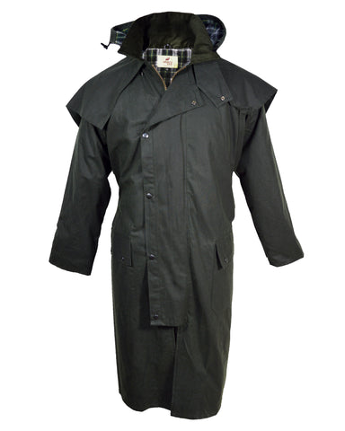 Men 3/4 Length Trench Raincoat - Beige