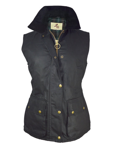 Regents View Womens Premium Fitted 100% Waxed Cotton Jacket - Olive Green