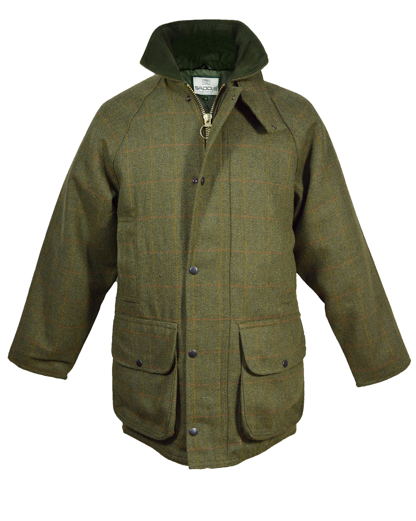Saddle Mens Tweed Jacket / Coat - Dark Tweed