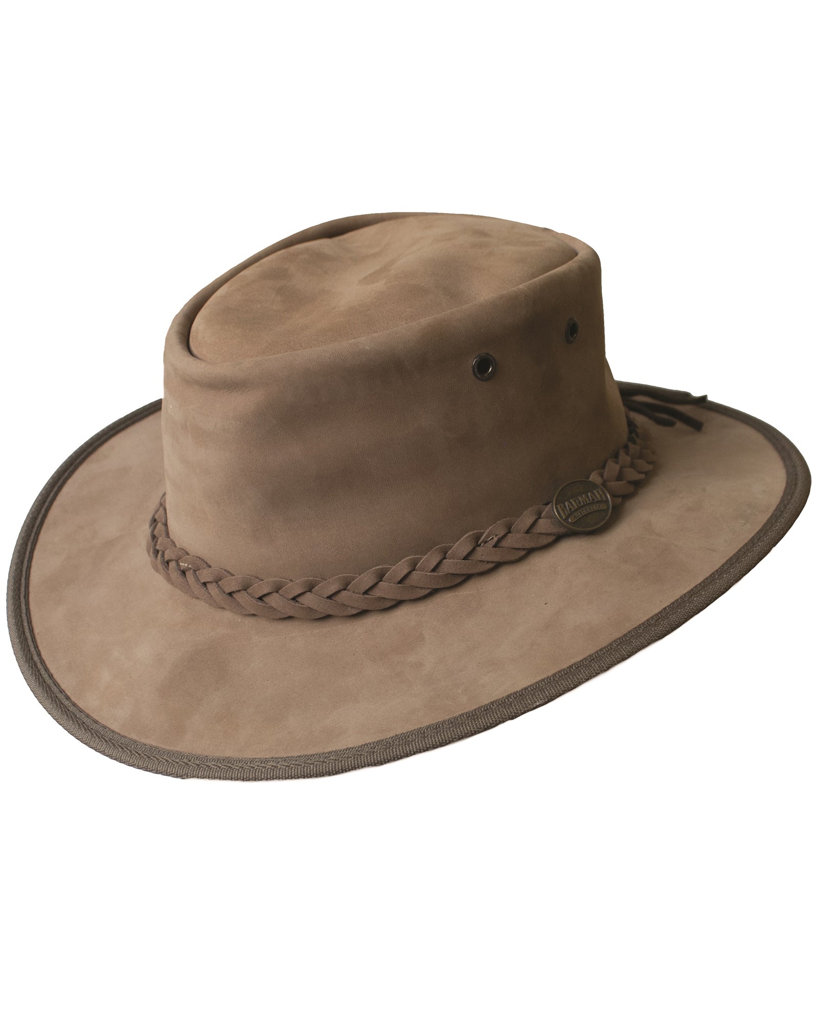 Barmah Crushable Bronco Leather Hat - Hickory
