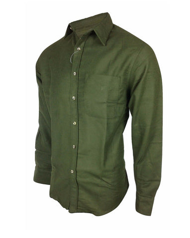 Regents View Men Tattersall Long Sleeve Shirt - Green SH1-1