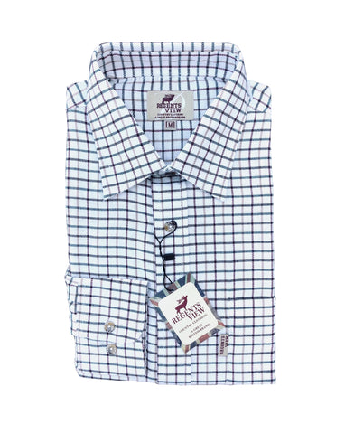 Regents View Men Tattersall Short Sleeve Shirt - sh1-1 olive