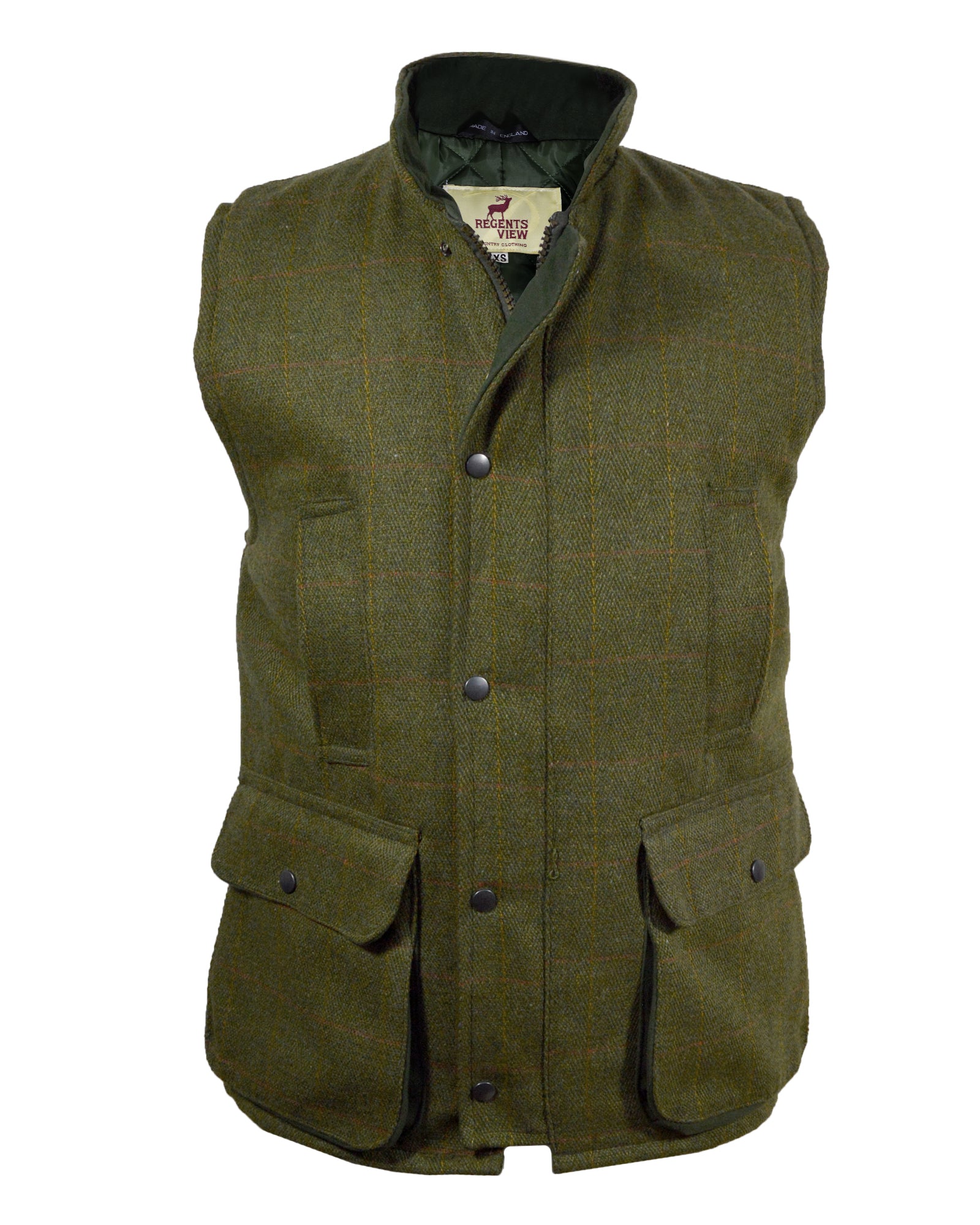 Regents View Mens Tweed Bodywarmer - Dark Tweed