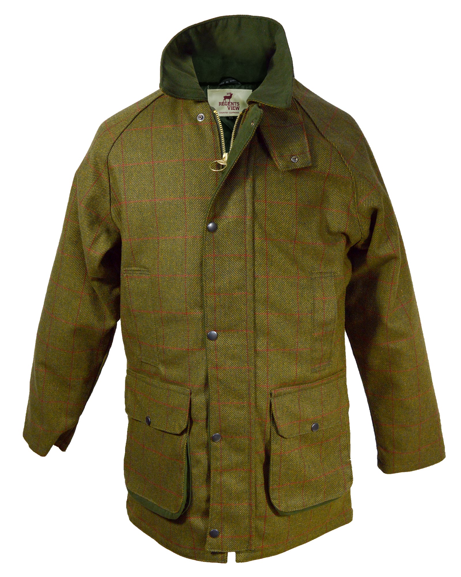 Regents View Mens Tweed Jacket - Red Tweed