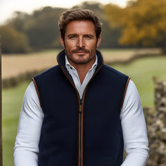 Regents View Mens Fleece Bodywarmer - Navy