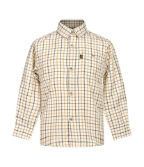 Regents View Childrens Tattersall Check Shirt - SH3-3 Beige