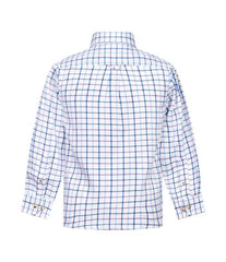 Regents View Childrens Tattersall Check Shirt - SH41- Navy