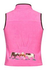Regents View Childrens Pony Fleece Gilet - Pink