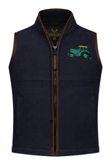 Regents View Childrens Tractor Fleece Gilet - Navy