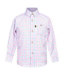 Regents View Childrens Tattersall Check Shirt - SH40 Pink/White/Blue