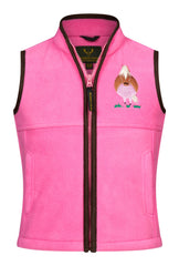 Regents View Childrens Pony Fleece Gilet - Pink