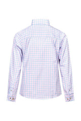 Regents View Womens Tattersall Long Sleeve Shirt - SH45 Blue/Pink