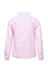 Regents View Womens Tattersall Long Sleeve Shirt - SH48 Pink