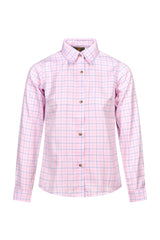 Regents View Womens Tattersall Long Sleeve Shirt - SH48 Pink