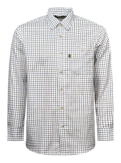 Regents View Men Tattersall Long Sleeve Shirt - SH1-2 Blue