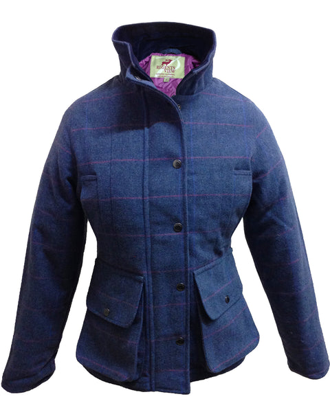 Regents View Women Premium Tweed Jacket - Blue