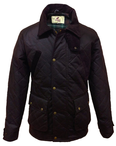 Regents View Men Premium Waxed Cotton Waistcoat - Black
