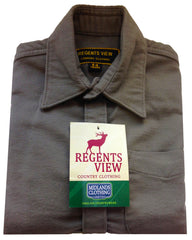 Regents View Childrens 100% Cotton Moleskin Shirt - Lovat