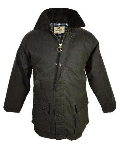 Regents View Padded Waxed Cotton Jacket - Brown