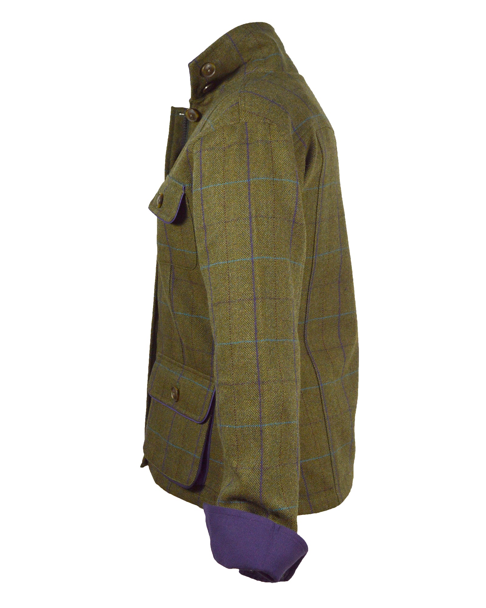 Regents View Stylish Women Tweed Jacket - Purple