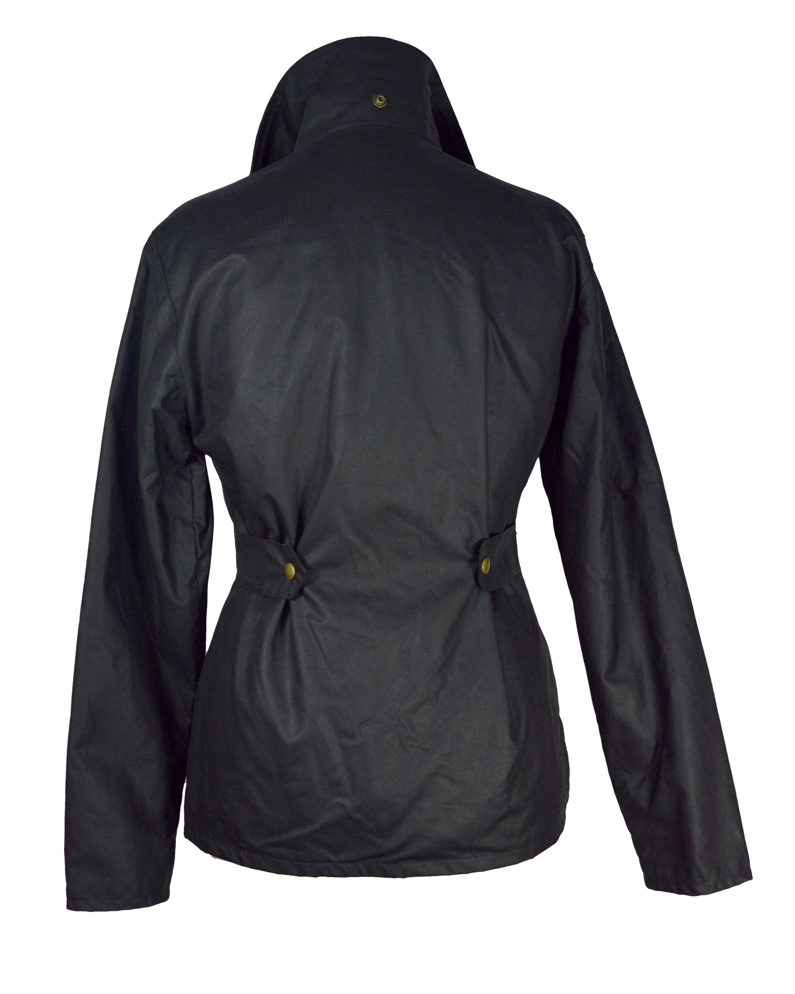 Regents View Womens Premium Fitted 100% Waxed Cotton Jacket - Black
