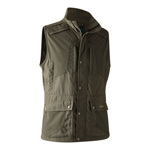 Moor Padded Waistcoat with knit - Brown Leaf