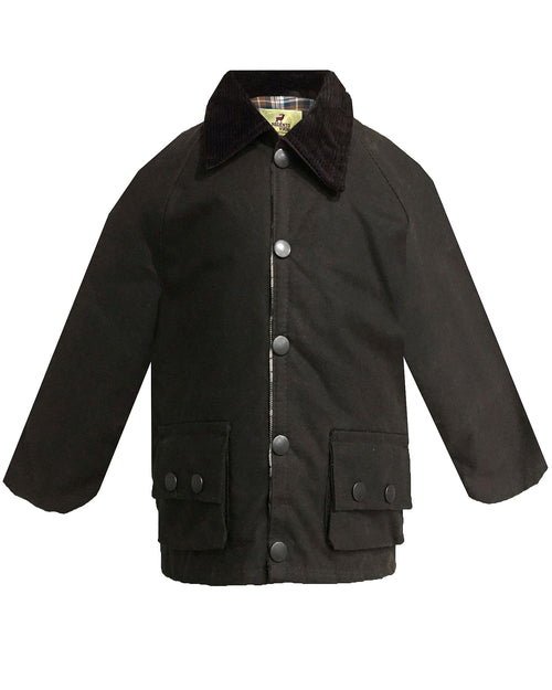 Regents View Childrens 100% Waxed Cotton Jacket - Brown