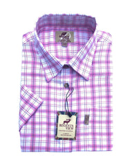Regents View Women Superior Quality short Sleeve Shirt - Pink check
