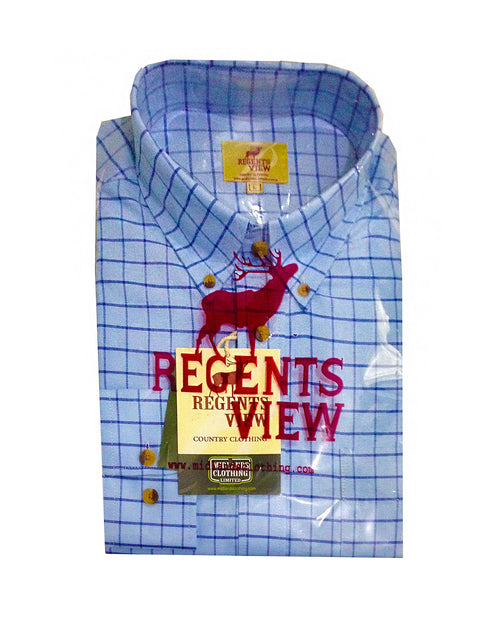 Regents View Men Cotton Shirt - Blue