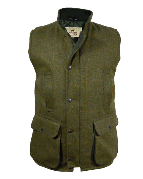 Regents View Mens Tweed Bodywarmer - Dark Tweed