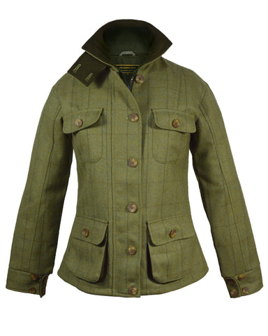 Regents View Women Premium Tweed Jacket - Green